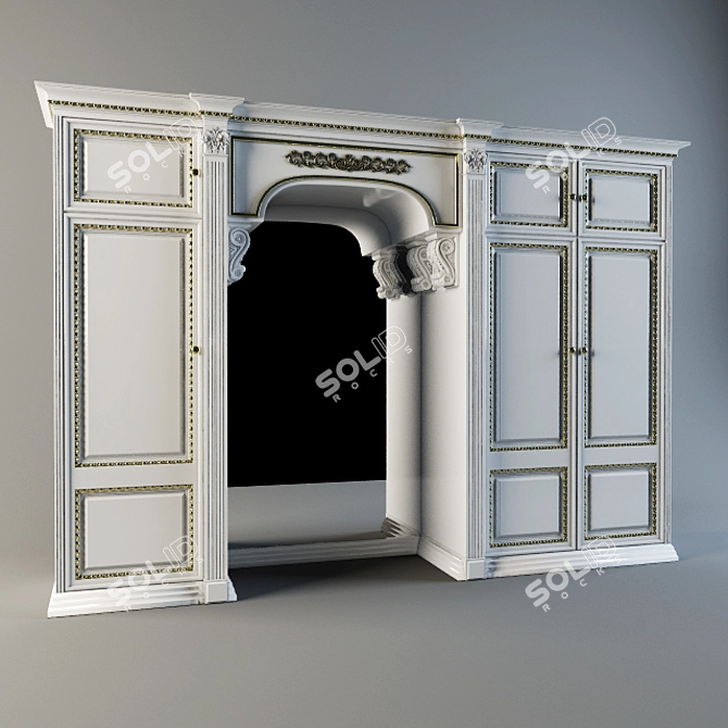 Modern Storage Solution: Wardrobe 3D model image 1