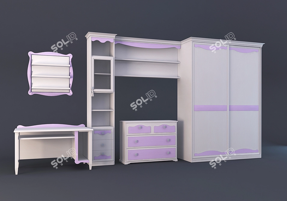 SAN MICHELE BEVERLY Kids Furniture Set 3D model image 1