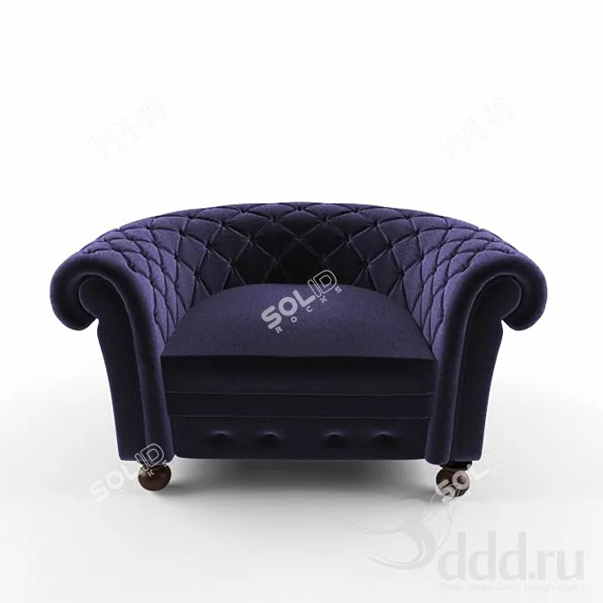 Cozy Lounge Armchair 3D model image 1