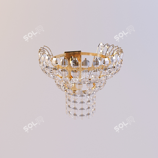 Elegant Wall Sconce by Preciosa 3D model image 1