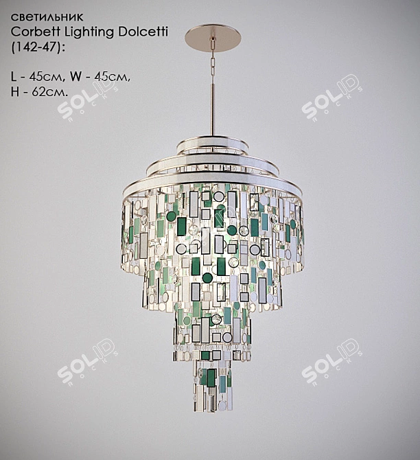 Dolcetti Chandelier: Elegant Lighting Fixture 3D model image 1