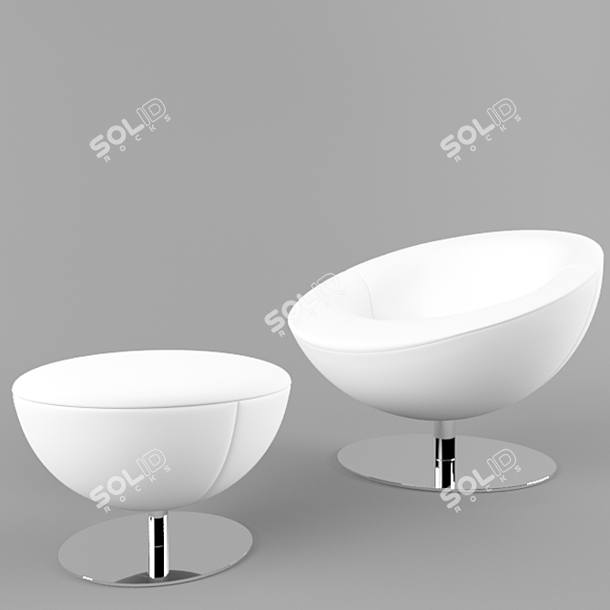 Elegant Modern Meritalia Furniture 3D model image 1