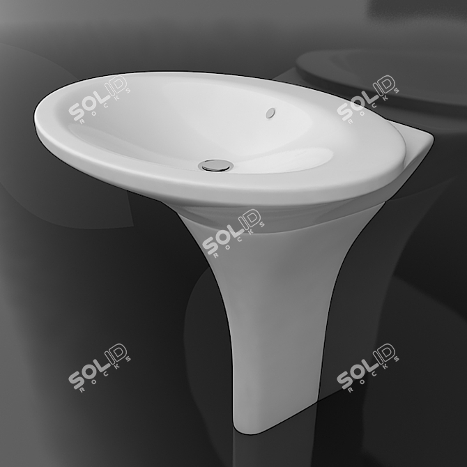 Hatria Sculture: Italian Elegance for Your Bathroom 3D model image 1