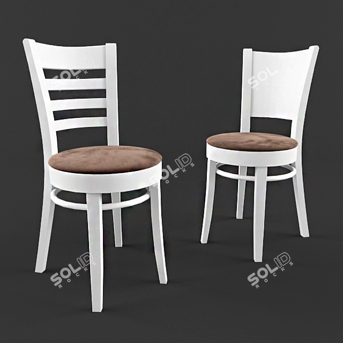 Polish Factory Cafe Chairs 3D model image 1