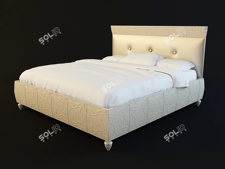 Luxury Displacement Bed 3D model image 1