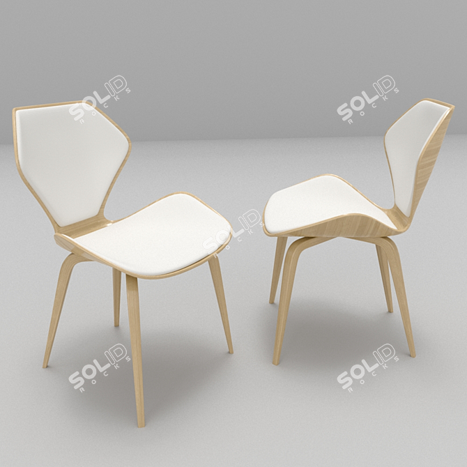 Shrimp Chair: Compact and Stylish 3D model image 1