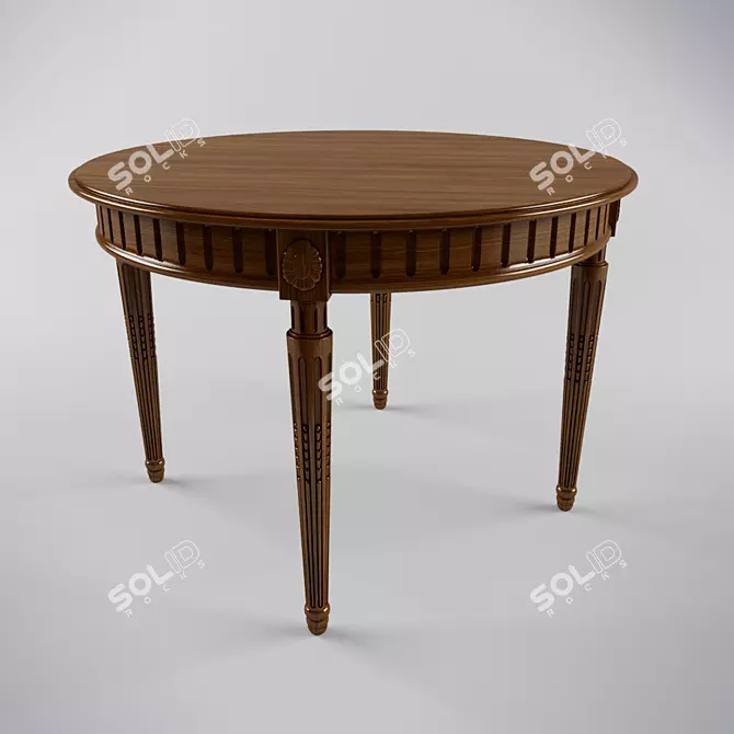 Classic Round Table - D1100, H770 3D model image 1