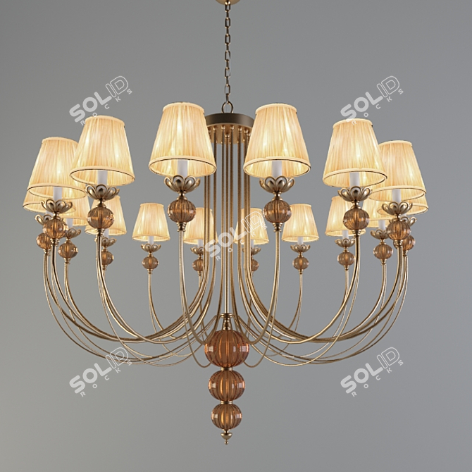 Deluxe Marina Chandelier 3D model image 1