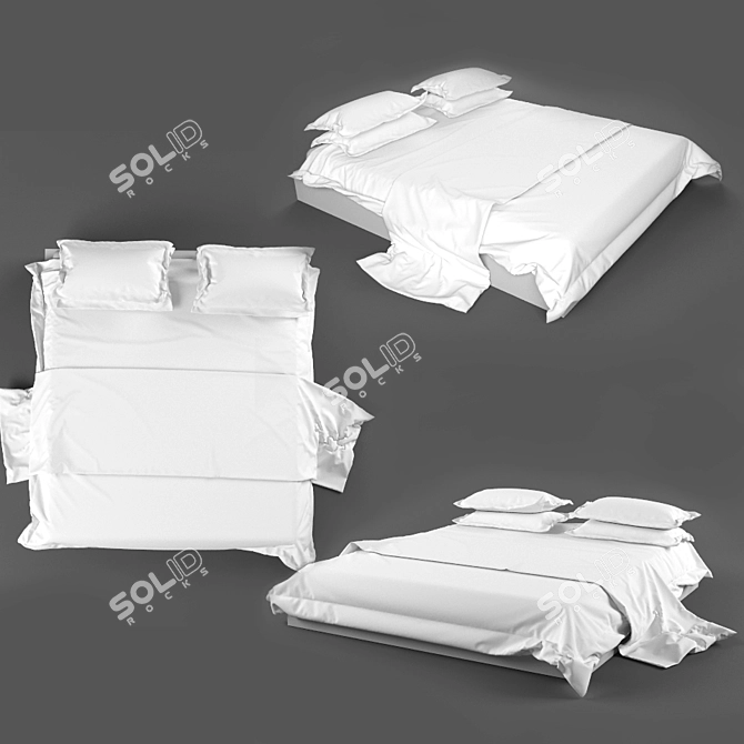 Dreamy Soft Bed Linen 3D model image 1