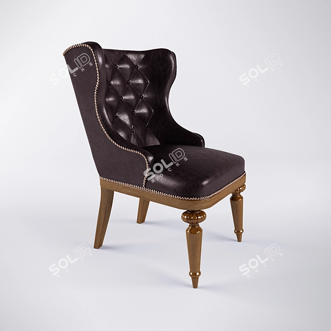 Classical Chair: A Timeless Elegance 3D model image 1