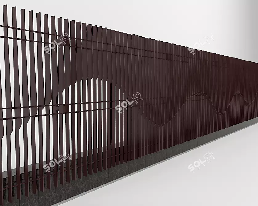 Modern Zobor Fence: Sleek Design and Quality Craftsmanship 3D model image 1