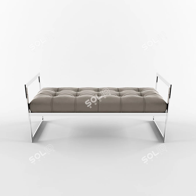 Elegant Barcelona Bench in Textured Finish 3D model image 1