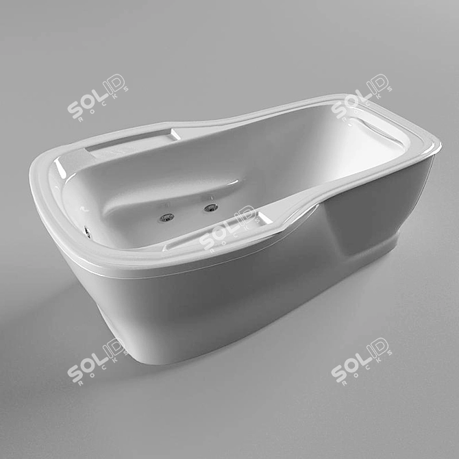 Luxury Freestanding Bath 3D model image 1