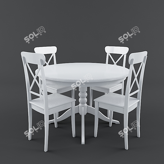 ErgoSeat: Stylish & Comfy IKEA Office Chair 3D model image 1