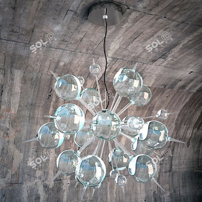 Italian Hi Tech Pendant Chandelier 3D model image 1