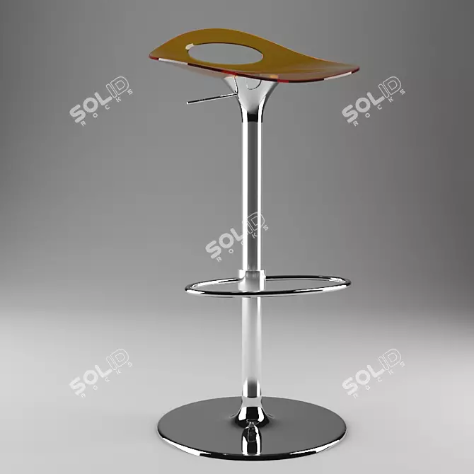 Sleek Bar Chair for Kitchen or Bar 3D model image 1