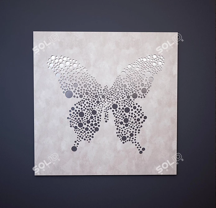 Dolfi Butterfly Mirror - Elegant Italian Design 3D model image 1