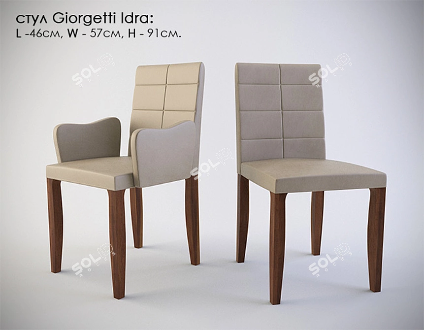 Sleek Giorgetti Idra Chair 3D model image 1