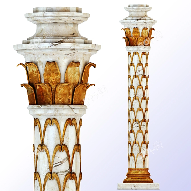 Elegant Classic Column Stand 3D model image 1