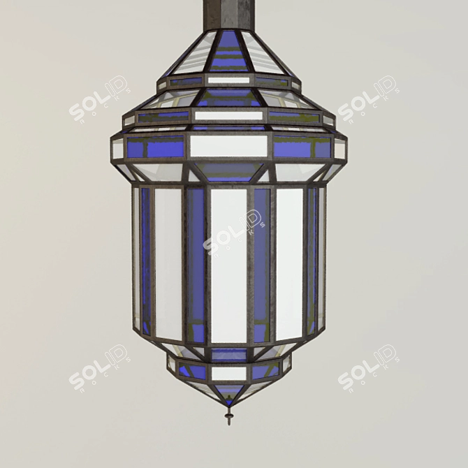 Elegant Oriental Lamp 3D model image 1