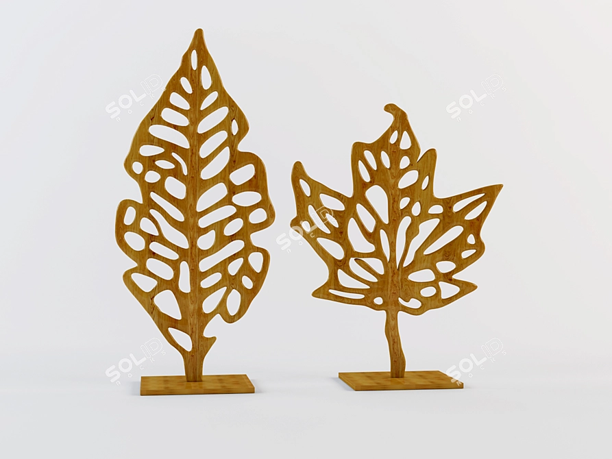  Wooden Decorative Figurines by Uttermost 3D model image 1