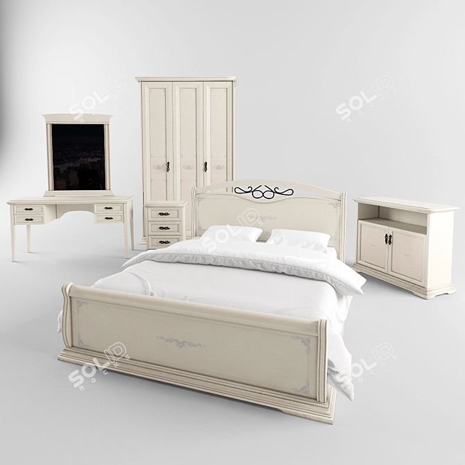 Elegant Italian Furniture Set 3D model image 1