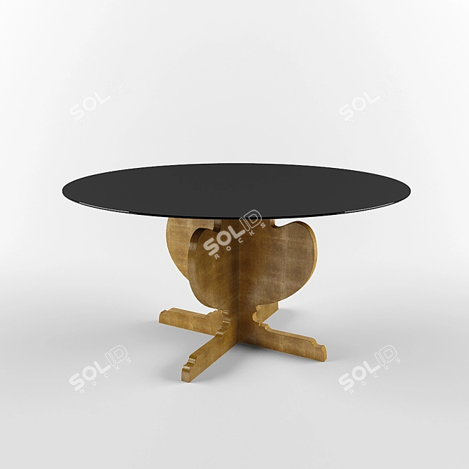 Besana Agadir Dining Table - D 140x74.5H 3D model image 1