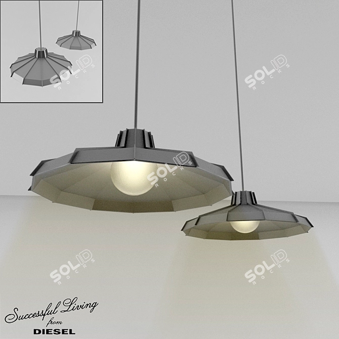 Foscarini Dizel Pendant: Modern Elegance 3D model image 1