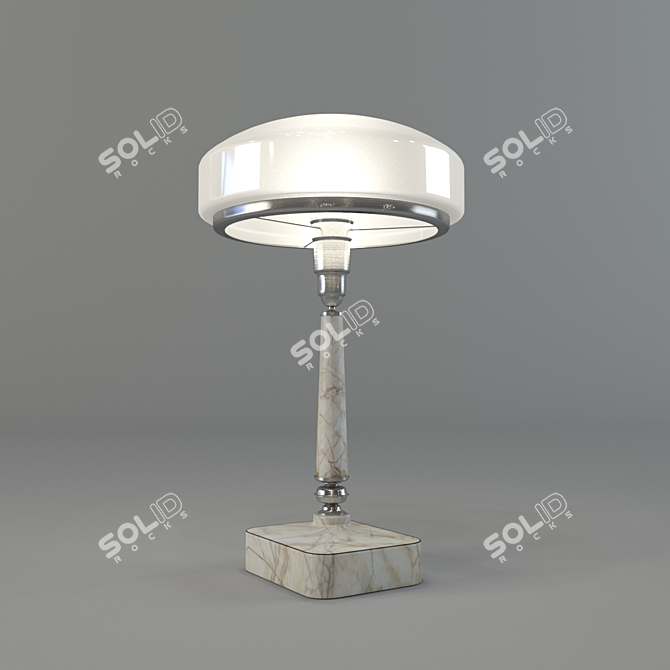Soviet Table Lamp: Vintage Illumination 3D model image 1