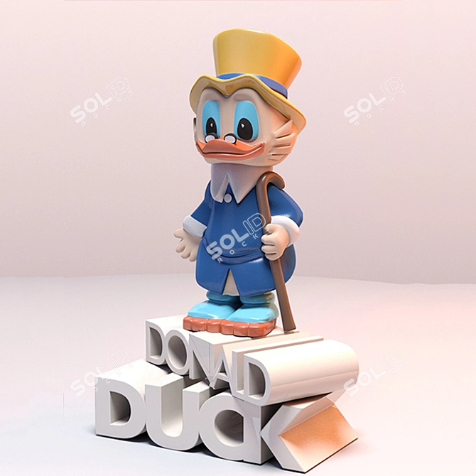 Quacktastic Plastic Duck Toy 3D model image 1