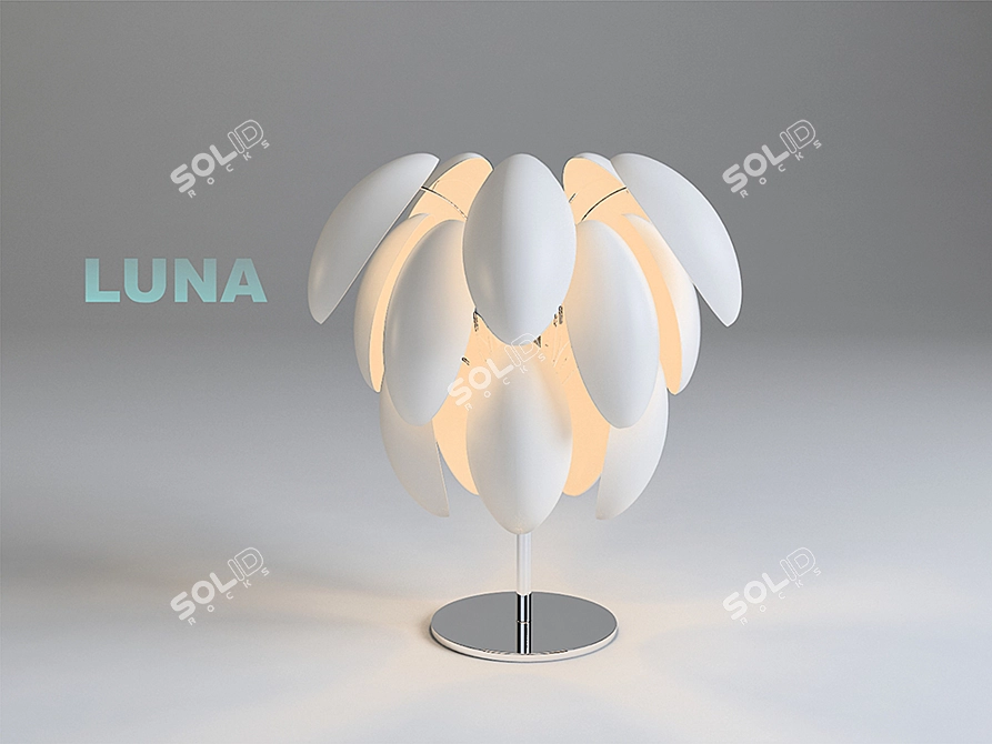 LUNA Table Lamp: Elegant and Functional 3D model image 1
