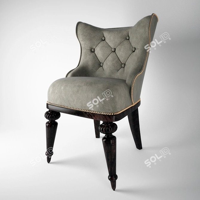 Elegant Vintage Chair 3D model image 1