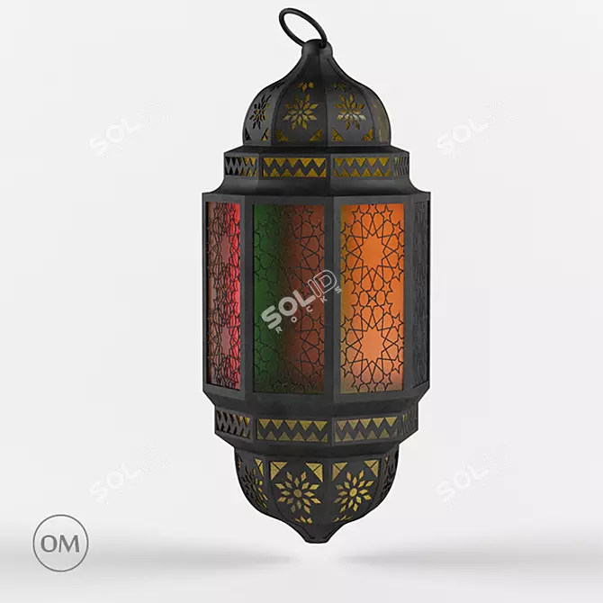 Maroccan Delight: Handcrafted Lamp 3D model image 1