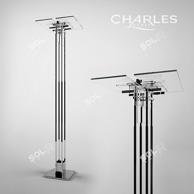 Elegant Charles Archeo Torchere 3D model image 1