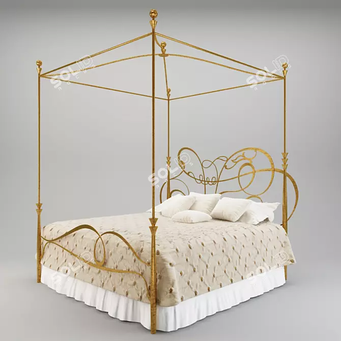 Bed Lamp2: Sleek and Stylish Lighting 3D model image 1