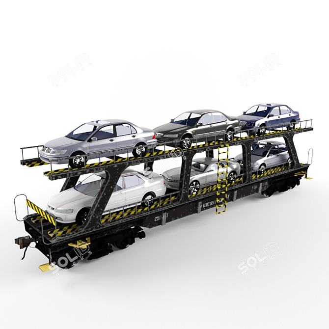 Title: Dual Level Car Carrier 3D model image 1