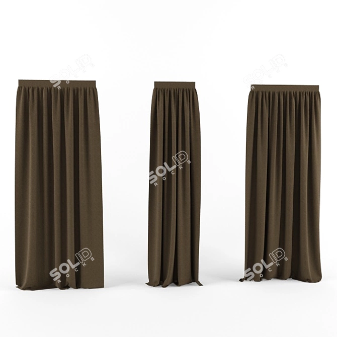 Contemporary Drapery: High-detail 3D Model 3D model image 1