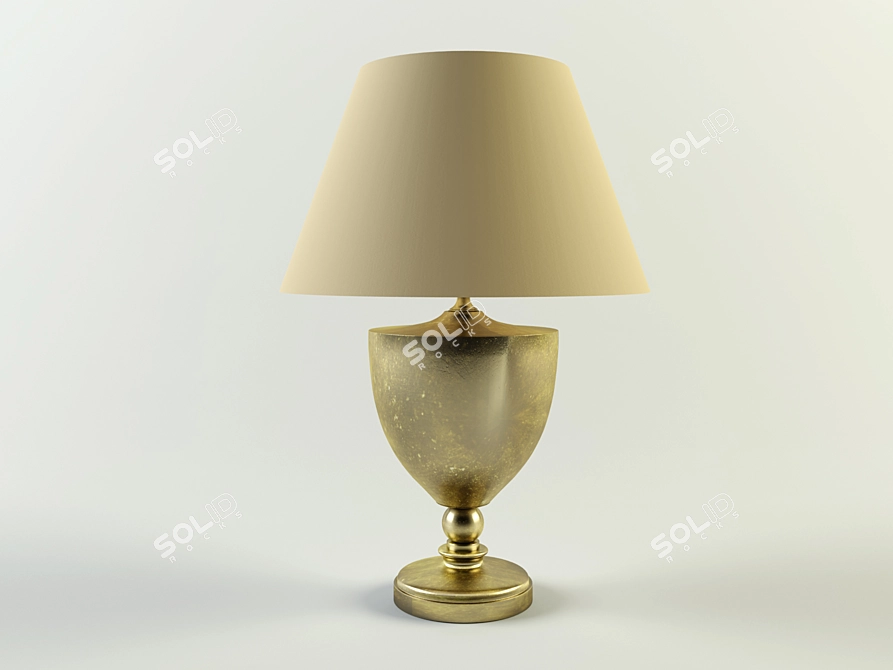 Elegant Porcelain Desk Lamp 3D model image 1