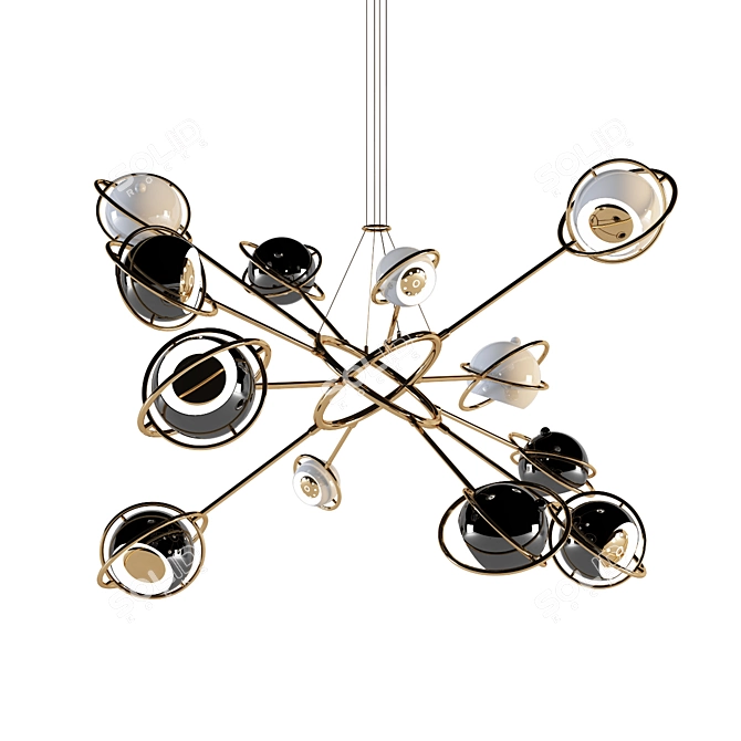 Cosmo Suspension Lamp: Elegant Lighting Solution 3D model image 1