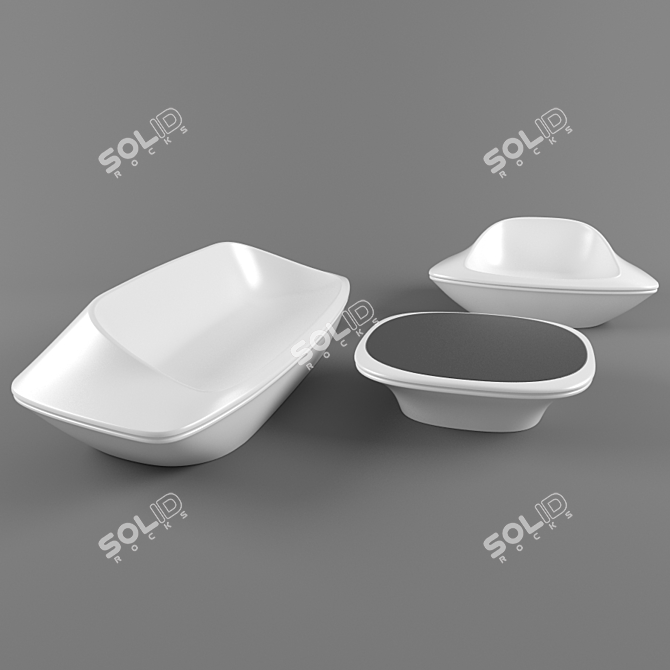 Sleek UFO Garden Furniture 3D model image 1