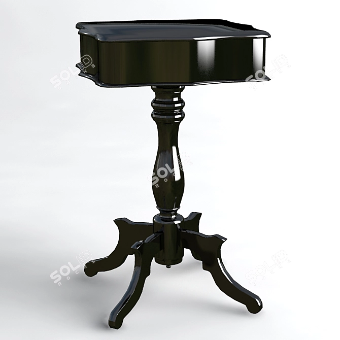 Vintage Taganrog Museum Table 3D model image 1