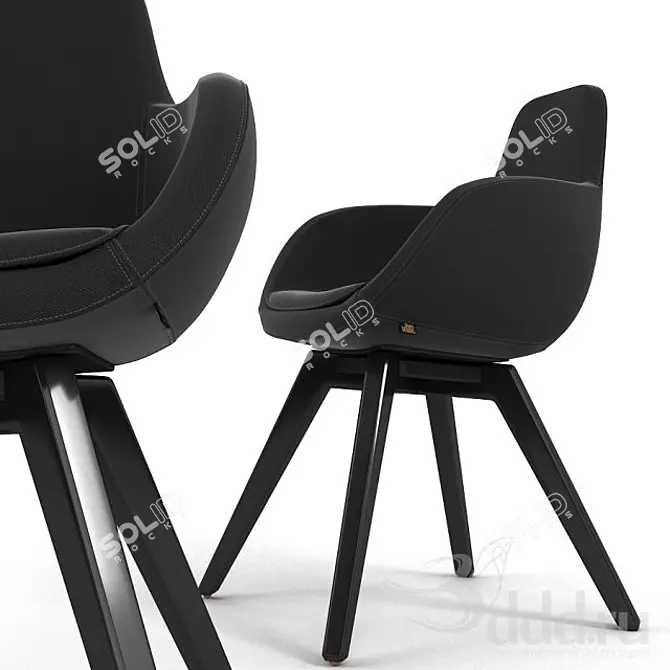 Sculpted Comfort: Scoop Chair 3D model image 1