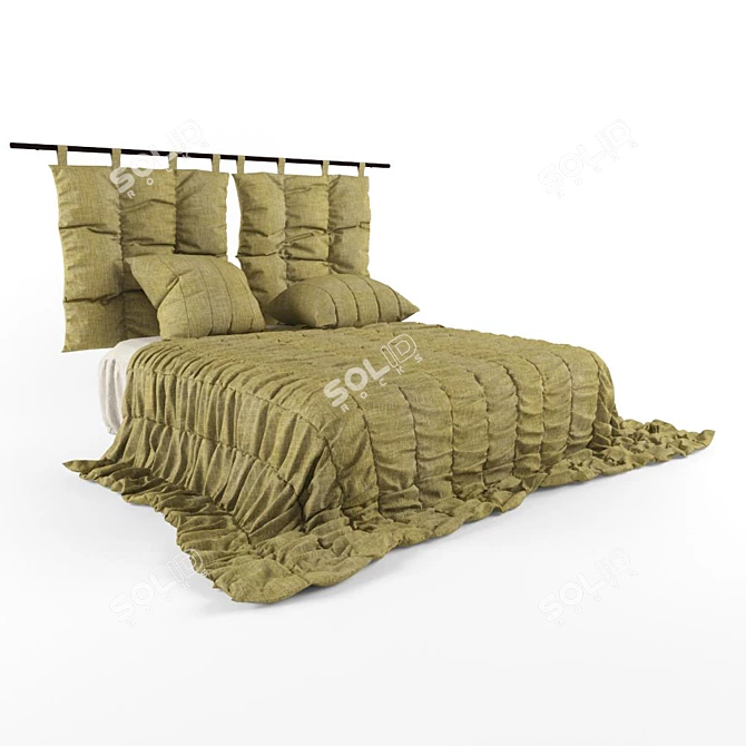 Luxury Dream Bed Linen Set 3D model image 1