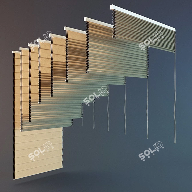 Elegant Roman Blinds 3D model image 1