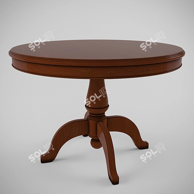 Classic Style Round Table - 1100 Diameter 3D model image 1