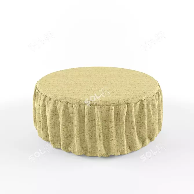 1m Diameter Ottoman 3D model image 1