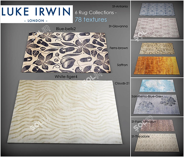 Luxury Rug Collection by Luke Irwin 3D model image 1