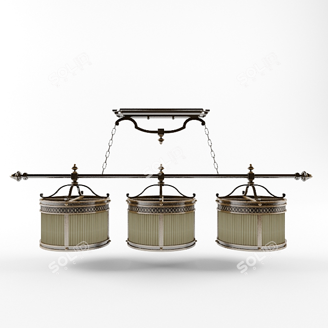 Elegant Billiard Chandelier 3D model image 1