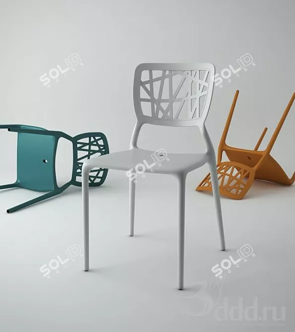 Modern Viento Chair Replica: Elegant & Versatile 3D model image 1