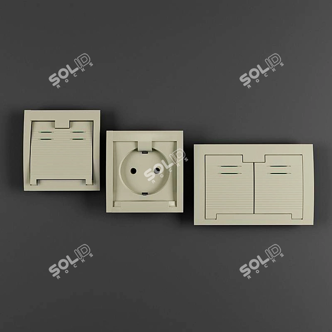 Versatile Socket Switch 3D model image 1